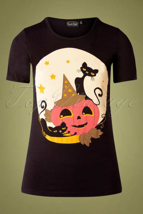 Vixen 30922 50s Pumpkin Top in Black 20190903 002W