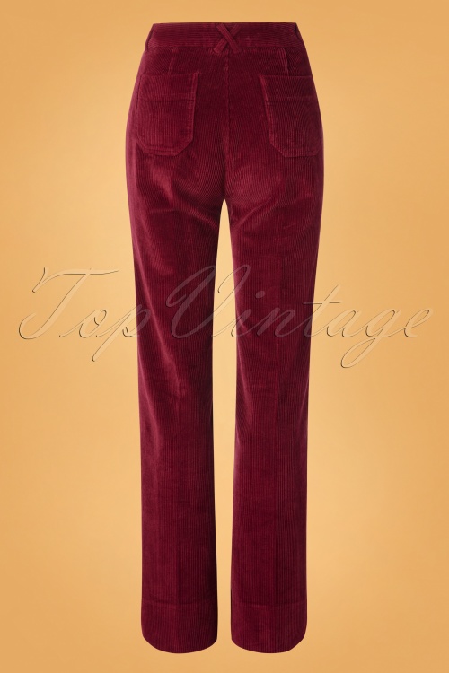 King Louie - 70s Garbo Colonne Corduroy Pants in Cherise Red 3
