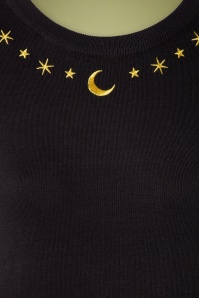Vixen - Celeste Star Sweater Années 50 en Noir 4