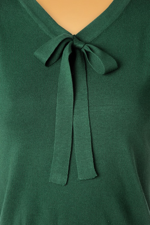 Vixen - 40s Elaine Bow Sweater in Green 3