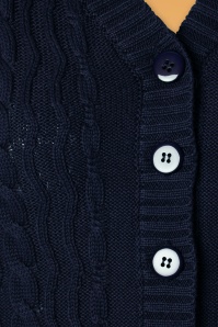 Vixen - Mabel cropped vest in marineblauw 3