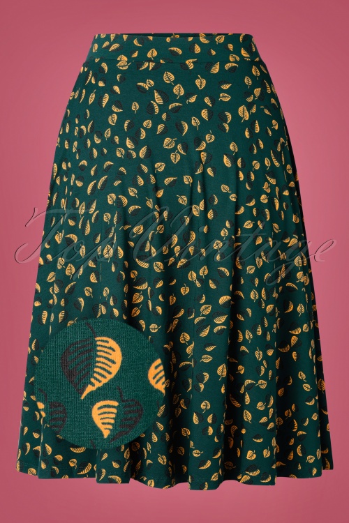 King Louie - 60s Picallily Circle Skirt in Dragonfly Green 2