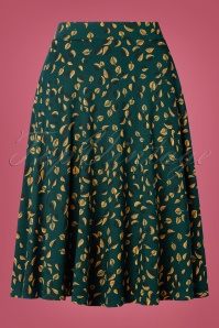 King Louie - 60s Picallily Circle Skirt in Dragonfly Green 3