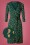 King Louie - Mandy Picallily Wrap Dress Années 60 en Vert Libellule