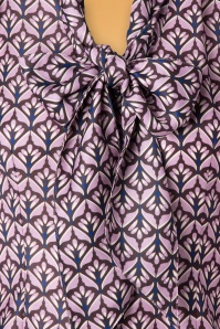 Vixen - 70s Cassie Pussey Bow Blouse in Lilac 3