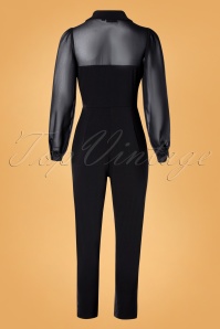 Vixen - Gia Cape-jumpsuit in zwart 9
