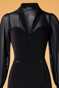 Vixen - Gia Cape-jumpsuit in zwart 6