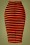 Vixen - Marnie Striped Pencil Skirt Années 50 en Rouge et Noir 4
