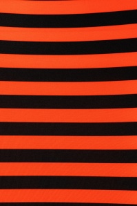 Vixen - Marnie Striped Pencil Skirt Années 50 en Rouge et Noir 3