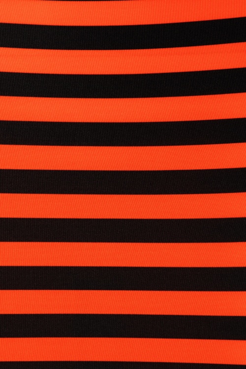 Vixen - Marnie Striped Pencil Skirt Années 50 en Rouge et Noir 3