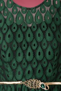 Vixen - Gabriella Peacock overlay-jurk in smaragd 4
