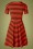Vixen - Marnie Striped Swing Dress Années 60 en Rouge et Noir 5