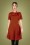 Vixen - Marnie Striped Swing Dress Années 60 en Rouge et Noir