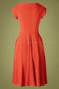 Vixen - 50s Delia Polkadot Dress in Copper 5