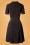 Vixen - 50s Frances Heart Polka Dot Tea Dress in Black 5