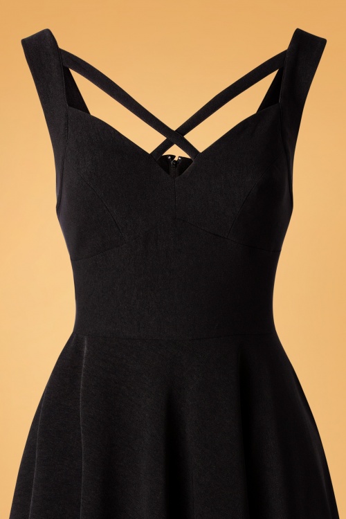 Vixen - 50s Serena Cross Swing Dress in Black 3