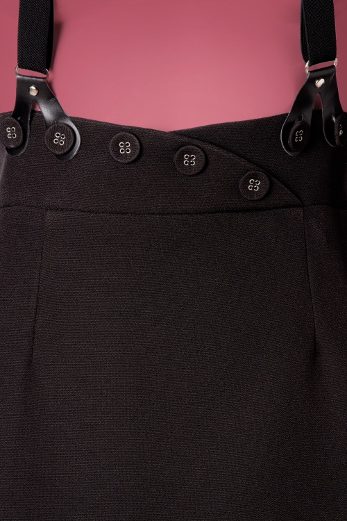 Vixen - 50s Ellen Suspender Pencil Skirt in Black 3