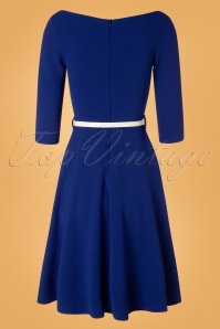 Vintage Chic for Topvintage - Arabella Swing Dress Années 50 en Bleu Roi 5