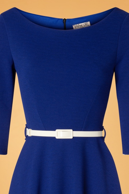 Vintage Chic for Topvintage - Arabella Swing Dress Années 50 en Bleu Roi 3