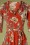 Vintage Chic for Topvintage - Eulalia Swing-Kleid mit Blumenmuster in Burnt Orange 4