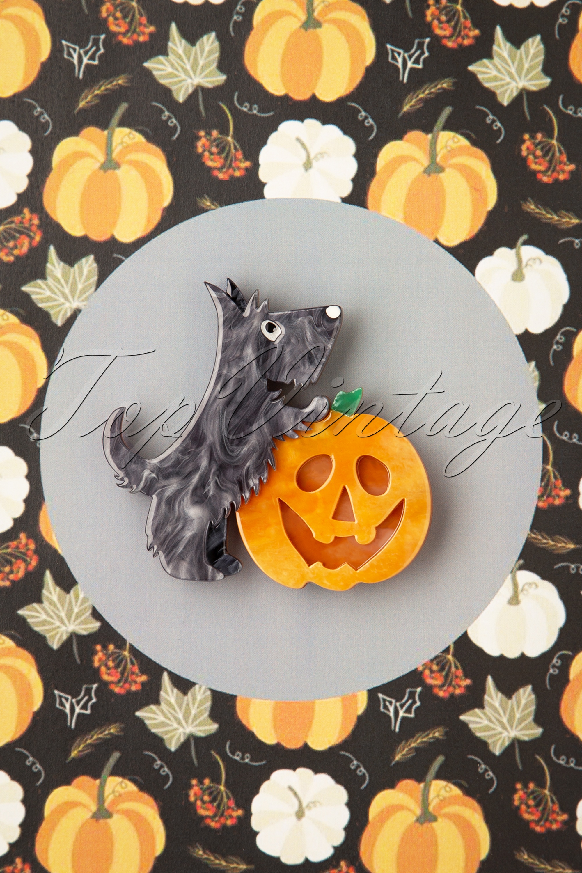 Erstwilder - Exclusief bij TopVintage ~ Patch The Pumpkin Pup Broche