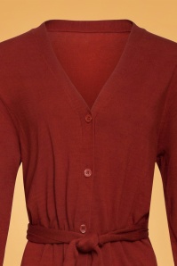 Smashed Lemon - 70s Cory Cardigan in Rust Red 4