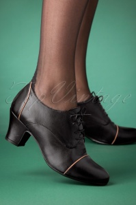 Miz Mooz - Felice Shoe Booties Années 40 en Noir 