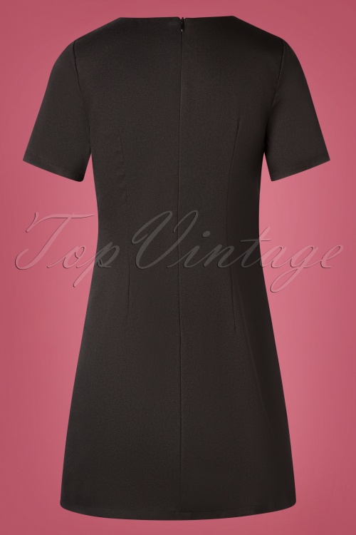 Yumi - Zebra Tunic Dress Années 60 en Noir 3