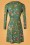 Yumi - 60s Butterfly and Poppy Wrap Dress in Green 3