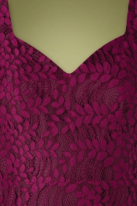 Yumi - 50s Selmie Sweetheart Lace Dress in Burgundy 4