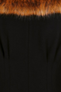 Collectif Clothing - Perlenmantel aus schwarzer Wolle 4