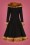 Collectif Clothing - 30s Pearl Coat in Black Wool 5