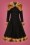 Collectif Clothing - 30s Pearl Coat in Black Wool 2