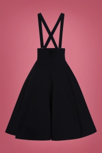 Collectif Clothing - 50s Ronnie Swing Skirt in Black 5