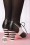 Lola Ramona - 50s Ava Vegan Bonbon Shoe Booties in Black and White 4