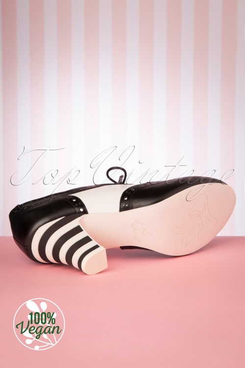 Lola Ramona - Ava Vegane Bonbon-Schuhstiefeletten in Schwarz und Weiß 5