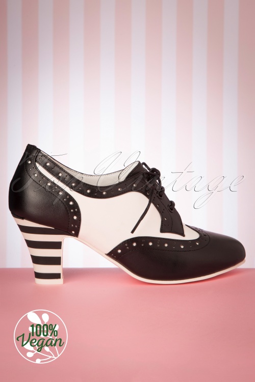 black white 50s shoes