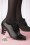 Lola Ramona - 50s Angie Vegan Checkered High Heeled Shoe Booties in Black 