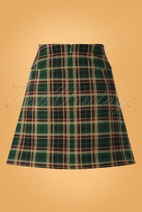 King Louie - 60s Olivia Rodeo Check Skirt in Peacock Green 3