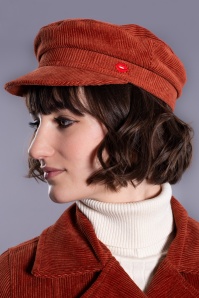 Mademoiselle YéYé - 70s Think A Hat Cap in Brown 4