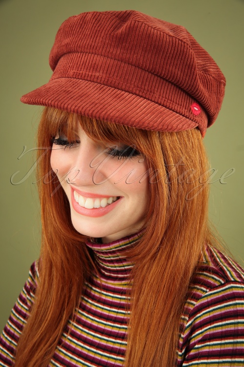 Mademoiselle YéYé - 70s Think A Hat Cap in Brown