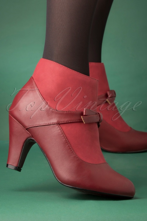 Banned Retro - Vintage Wings Shoe Booties Années 50 en Bordeaux