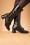 Banned Retro - The Modernist Patent Boots Années 60 en Noir 3
