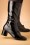 Banned Retro - The Modernist Patent Boots Années 60 en Noir