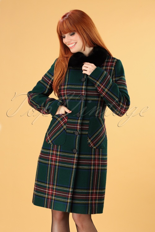 King Louie - 60s Nathalie Highlands Coat in Green