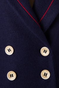 Banned Retro - 60s Rocking Coat in Navy and Red 4