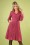 60s Sheena Hearts Dress in Burgundy