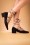 Miss L-Fire - Elinor Kid Suede Lace Up Ballerina Pumps Années 60 en Noir 3