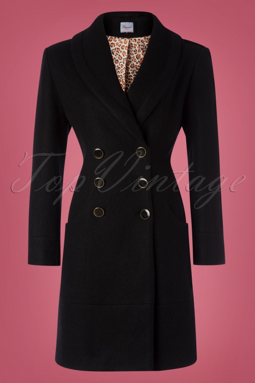 Banned Retro - 60s Rocking Coat in Black