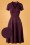 Very Cherry - 40s Vivienne Hollywood Circle Dress in Crievo Aubergine 2